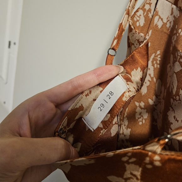 Rust Floral Slip Dress - Picture 4 of 8